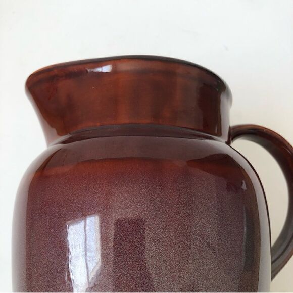 Stoneware handmade pottery drinking pitcher glazed earthenware - Picture 12 of 13